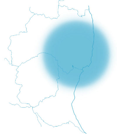 いわき市を中心とした地図